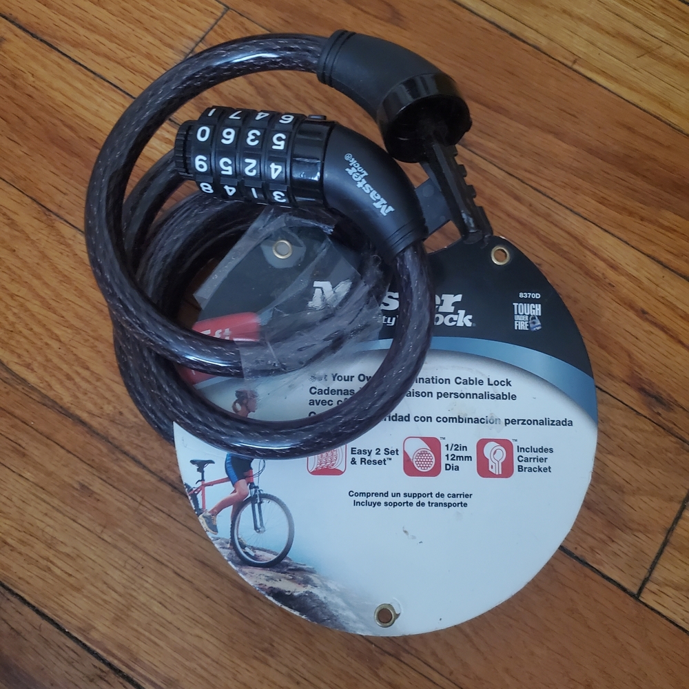 ***SOLD***  Black Combination Cable Lock